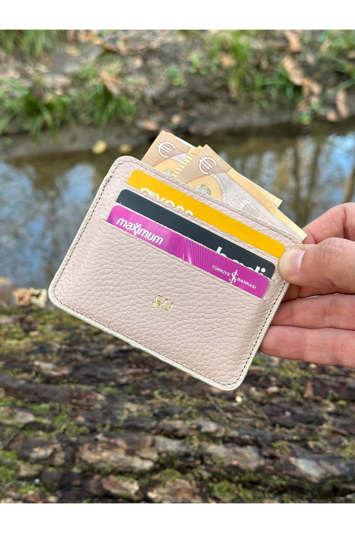 Hakiki Deri Kartlık - Pudra