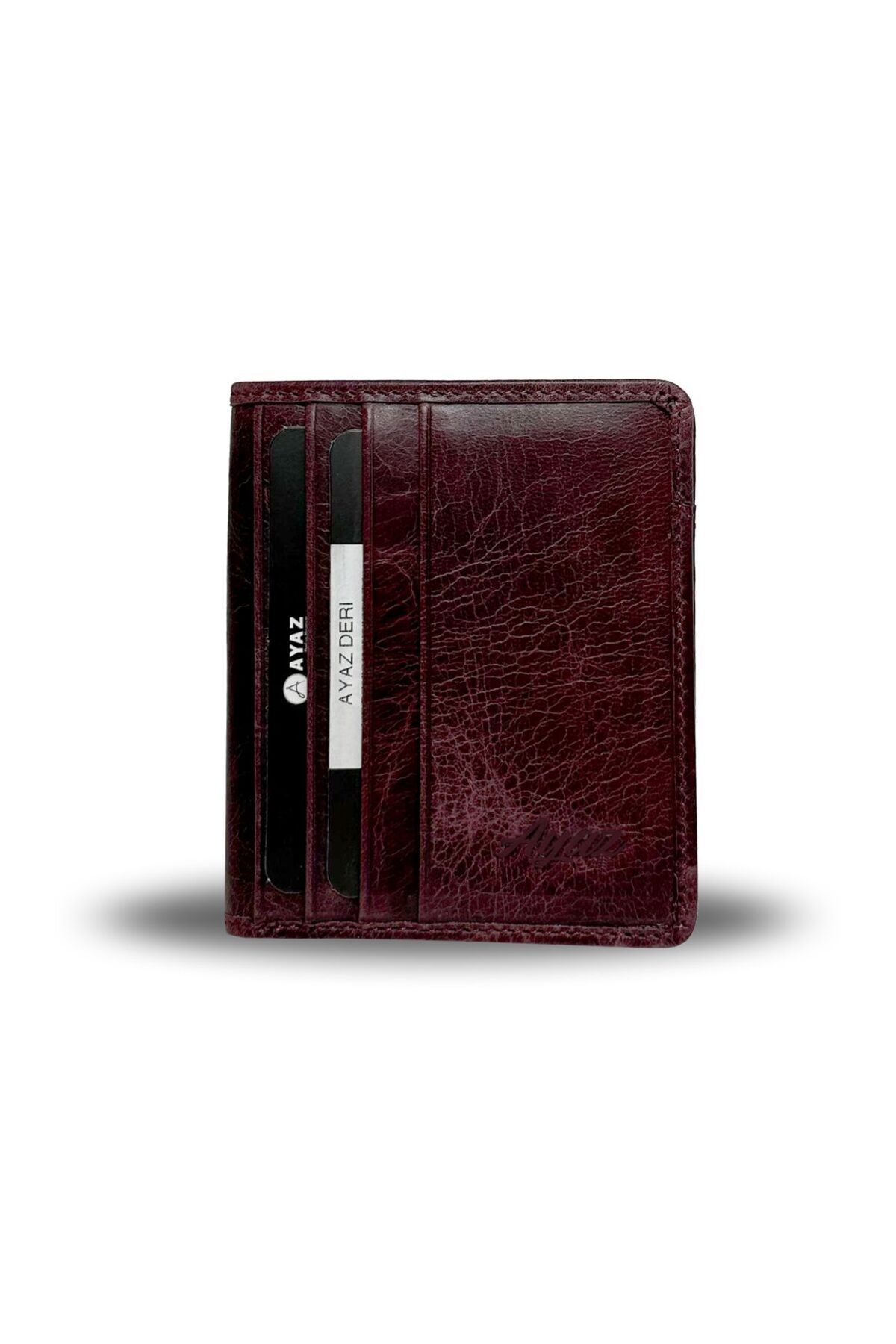 Arsen Minimal Hakiki Deri Cüzdan - Bordo