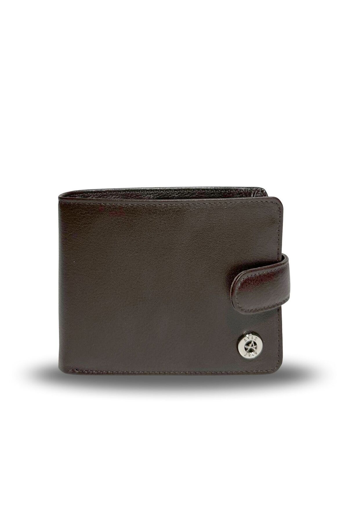 Dıştan Patlı Hakiki Deri Erkek Cüzdanı - Kahverengi