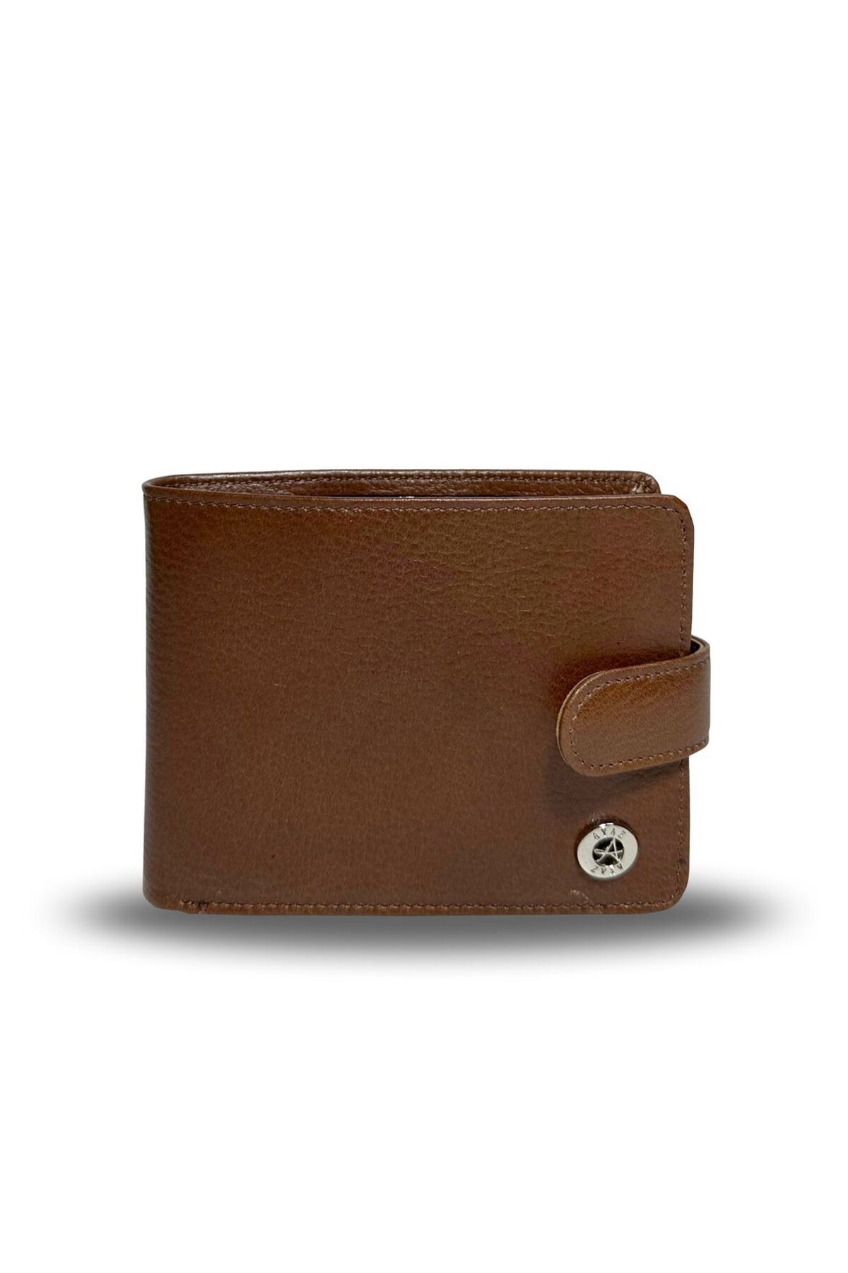 Dıştan Patlı Hakiki Deri Erkek Cüzdanı - Taba