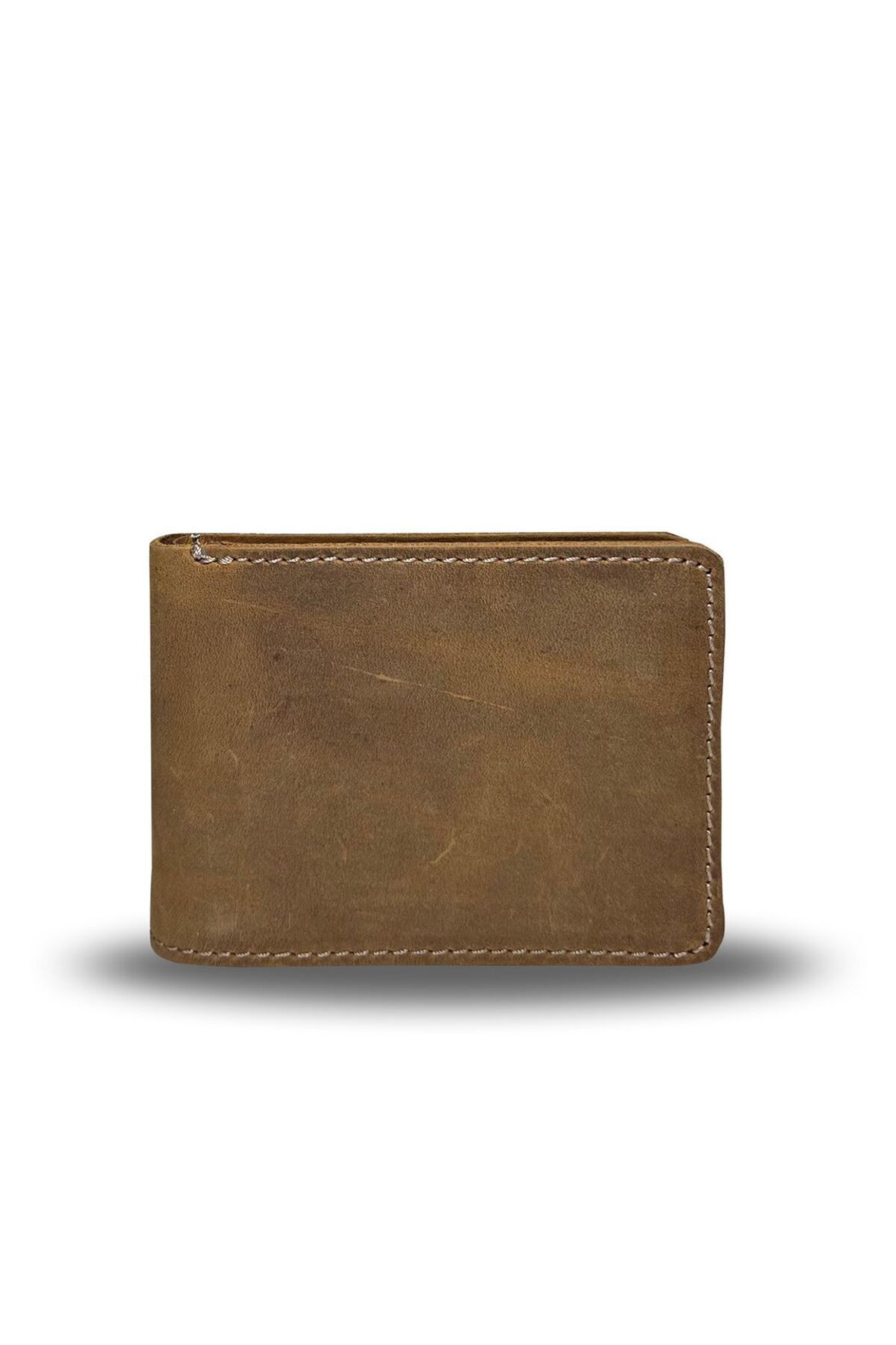 Natural Üstten Pisotlu El Yapımı Cüzdan - Taba