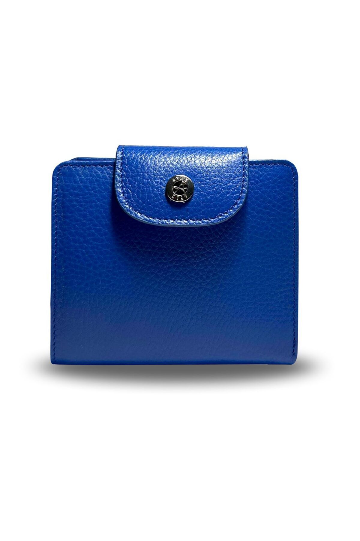 Doris Hakiki Deri Lüx Kadın Cüzdan - Mavi